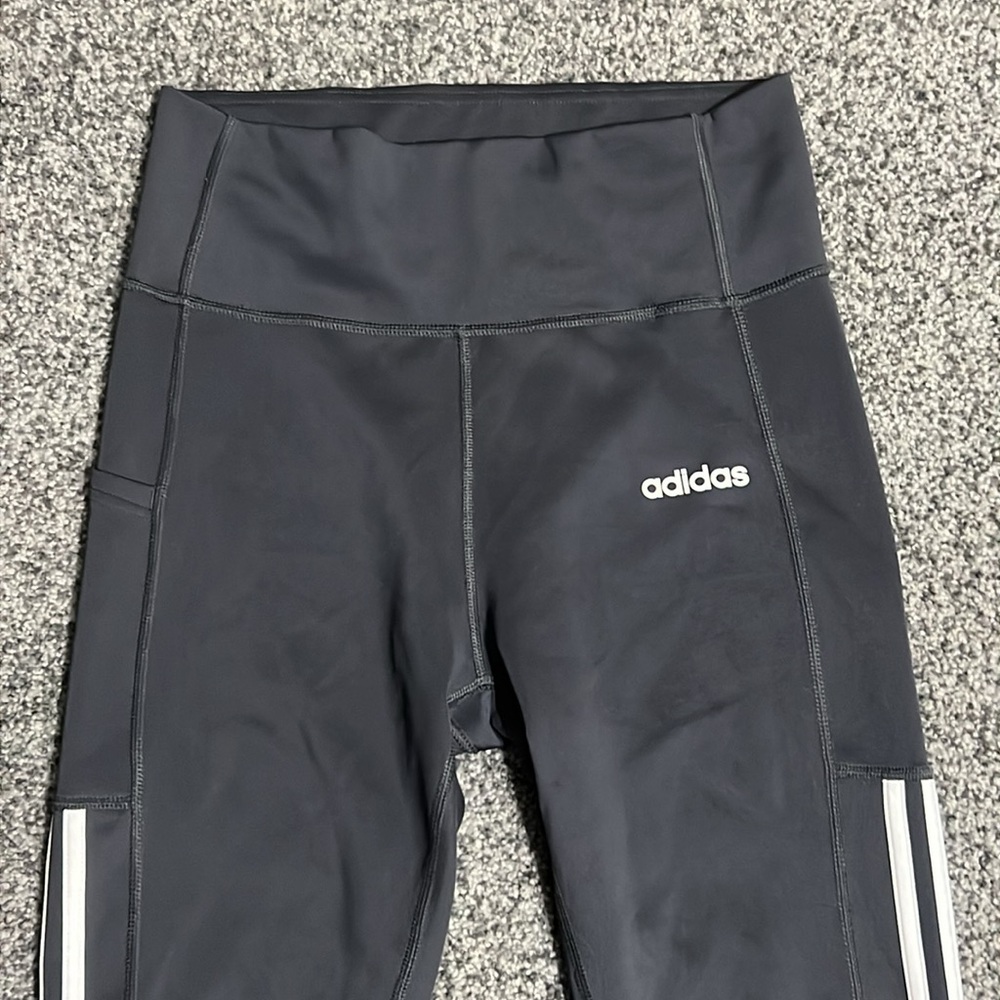 🌸4/$20🌸Adidas Climalite Black Leggings Size Medium EUC - Picture 3 of 6